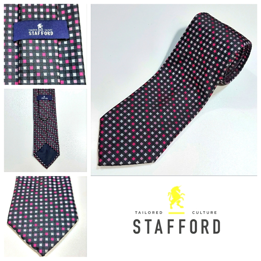 Stafford Tailored Culture Neck Tie 100% Polyester